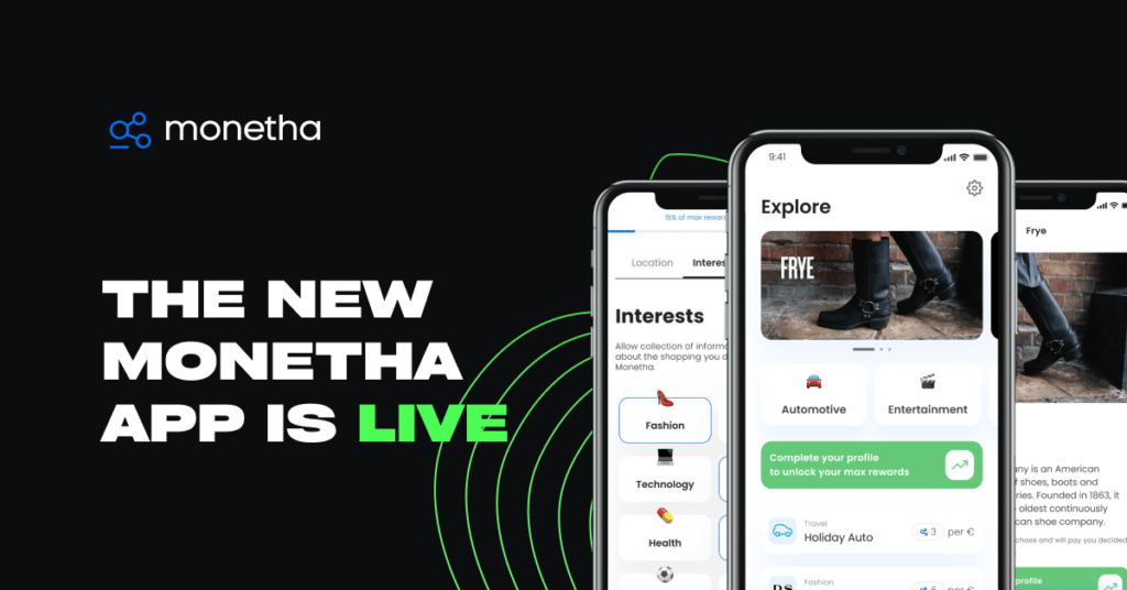 shop and earn with the new monetha app