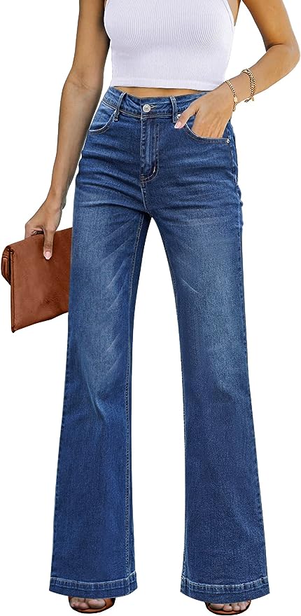 High Waisted Stretch Flare Jeans Discounts and Cashback
