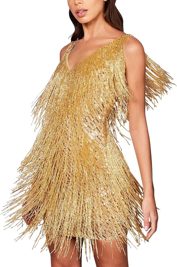 Flapper Dress With All-Over Fringe  Discounts and Cashback