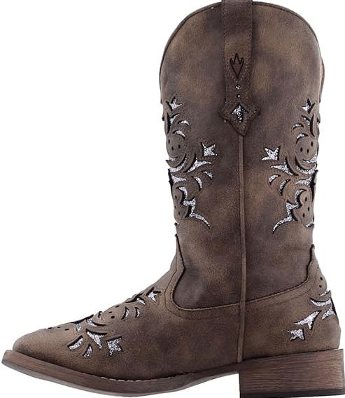 ROPER Women’s Kennedy Glitter Tooled Mid-Calf Cowboy Boot Discounts and Cashback