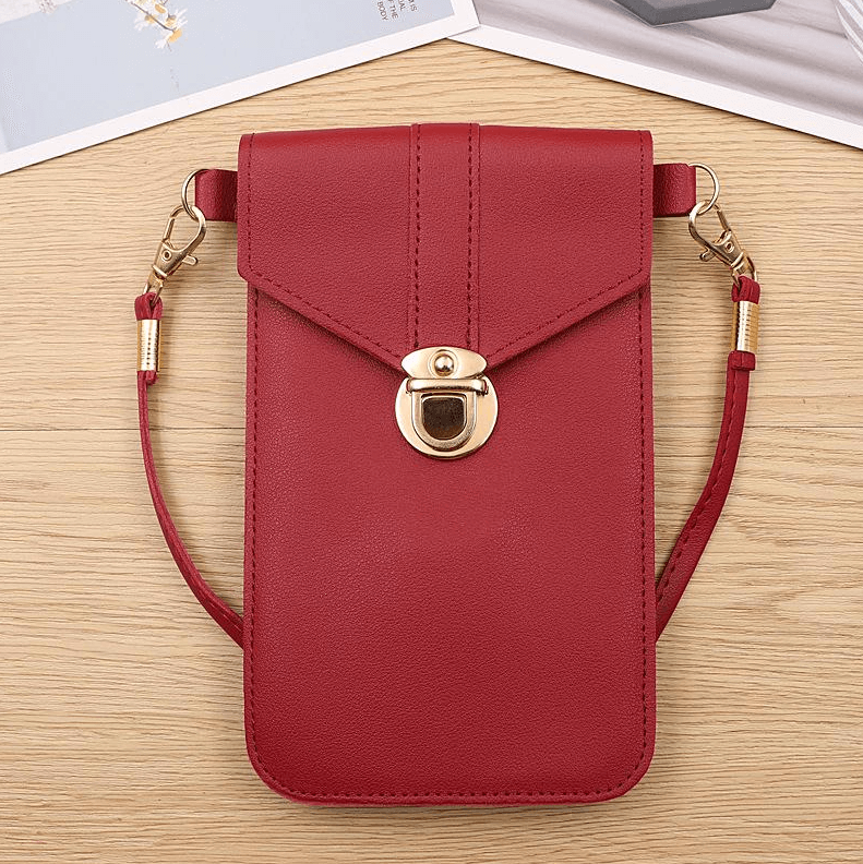 PU Leather Lock Phone Simple Crossbody Shoulder Bag  Discounts and Cashback