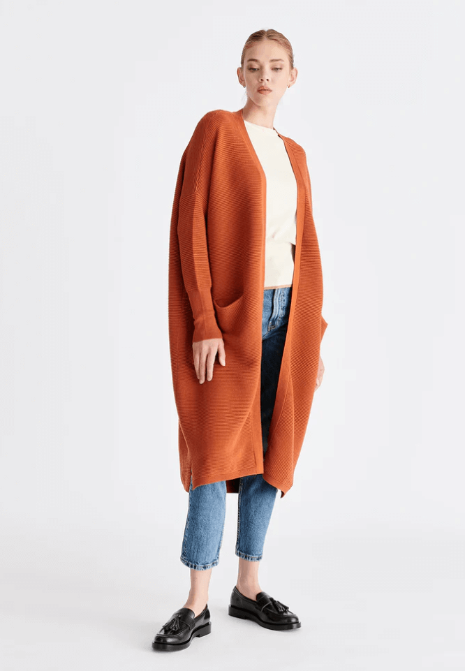 Paisie long ribbed cardigan Discounts and Cashback