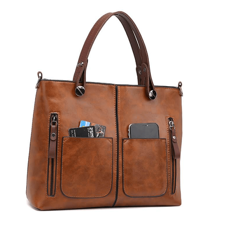 Ladies Vintage PU Leather Tote Hand Bag  Discounts and Cashback