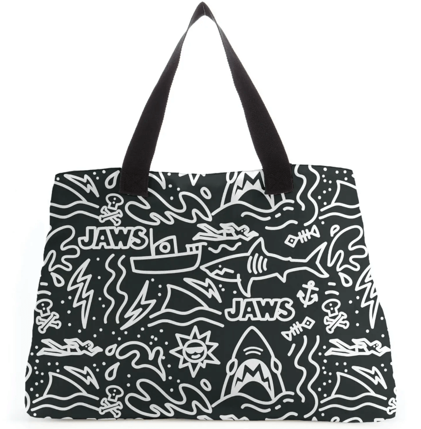 Jaws Black Doodle Tote Bag Discounts and Cashback