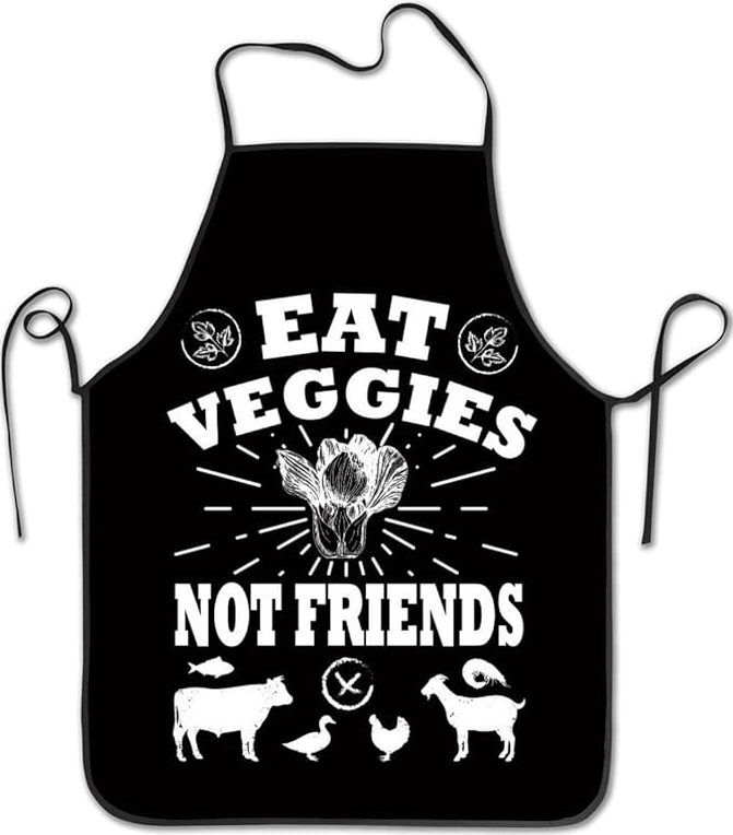 Granbey Funny Vegan Apron for Men and Women Baking Gardening Sewing BBQ Waterproof  Discounts and Cashback
