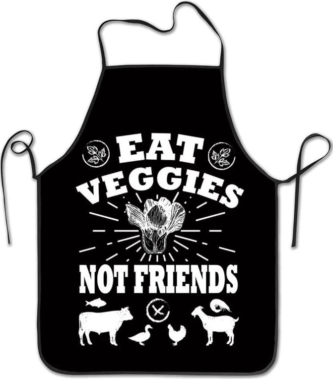 Granbey Funny Vegan Apron for Men and Women Baking Gardening Sewing BBQ Waterproof Discounts and Cashback