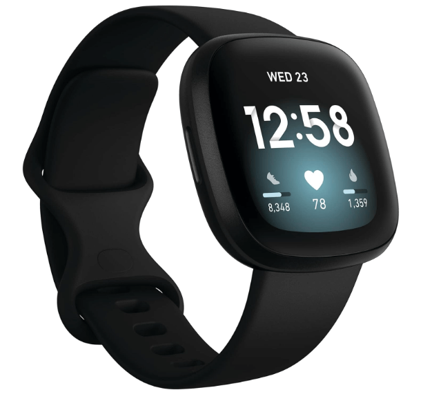 Fitbit Versa 3 Health & Fitness Smartwatch with GPS, 24/7 Heart Rate, Alexa Built-in, 6+ Days Battery, Black/Black, One Size  Discounts and Cashback