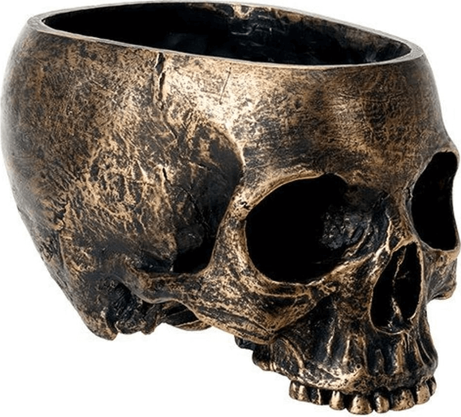 SUMMIT COLLECTION Bronze Resin Halloween Skull Candy Bowl Discounts and Cashback