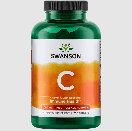 Swanson Vitamin C Time Release with rose hips contains 1000 mg of pure vitamin C and 25 mg of bioflavonoids per tablet Discounts and Cashback