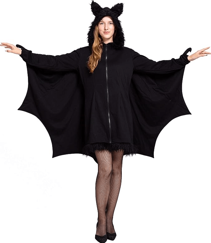 Spooktacular Creations Woman’s Black Bat Zip Hoodie Halloween Costumes for Adults Discounts and Cashback