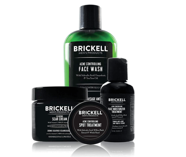 Brickell Men's Acne Controlling System for Men, Acne Fighting Face Moisturizer Treatment Discounts and Cashback