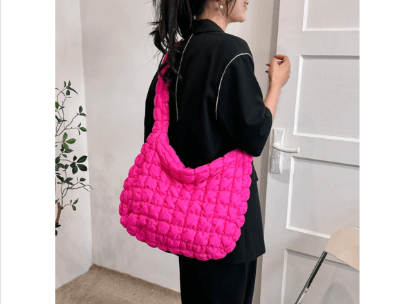 Quilted Padded Crossbody Bag for Women Pleated Bubbles Cloud Shoulder Bag Discounts and Cashback