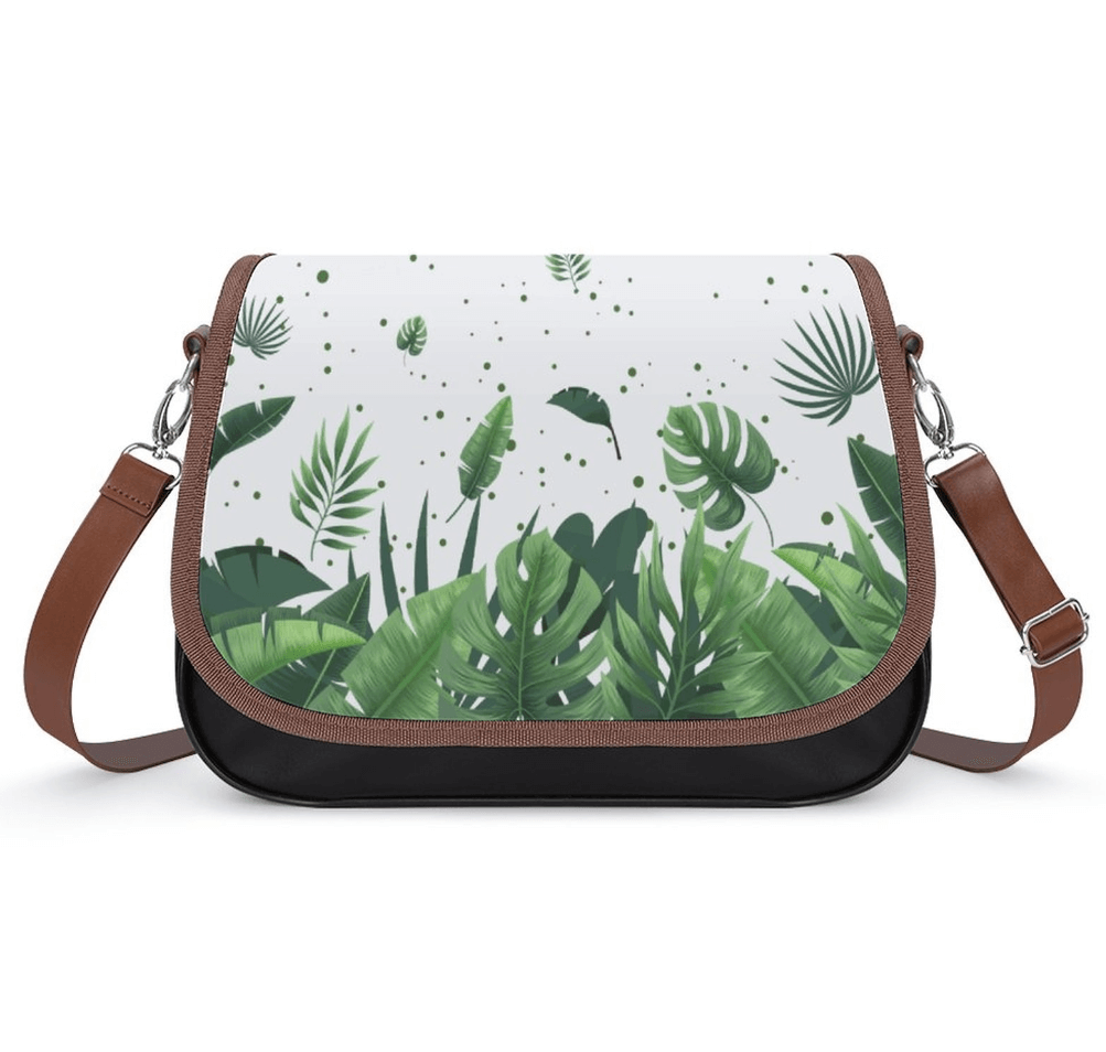 Mondxflaur Tropical Palm Leaf Messenger Crossbody Bag for Women  Discounts and Cashback