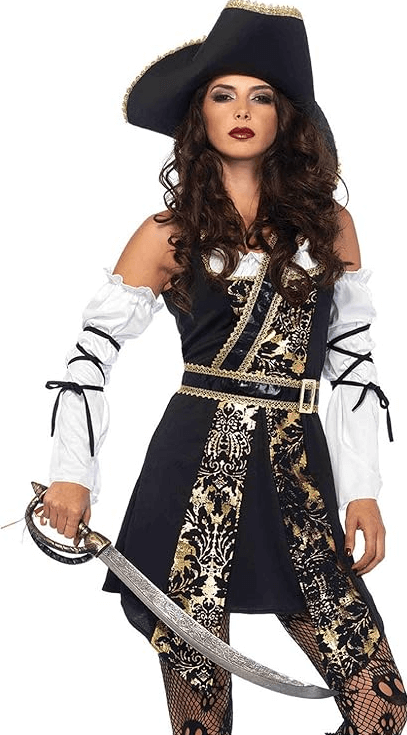 Leg Avenue Women's Black Sea Sexy Buccaneer Pirate Costume Discounts and Cashback
