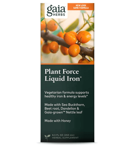 Gaia Herbs Plant Force Liquid Iron Discounts and Cashback