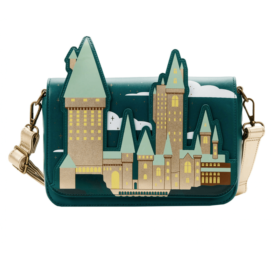 Harry Potter Golden Hogwarts Crossbody Bag by Loungefly  Discounts and Cashback