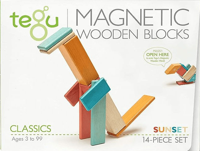 14 Piece Tegu Magnetic Wooden Block Set, Sunset Discounts and Cashback