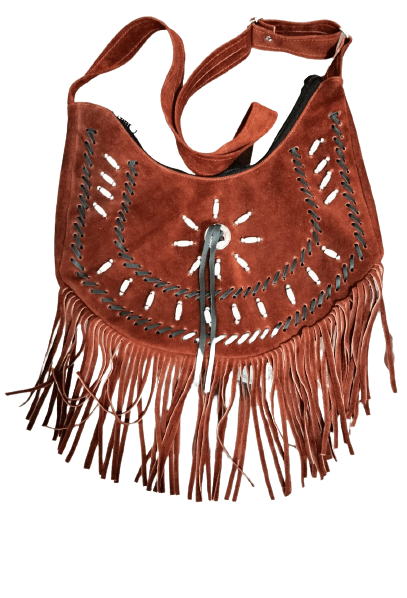Powwow Western Crossbody Handbag Suede Leather Bag  Discounts and Cashback