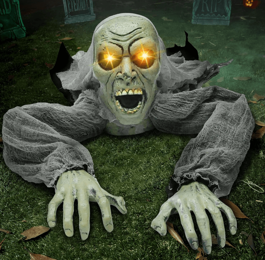 JOYIN Halloween Décor Groundbreaker Zombie with Sound and Flashing Eyes for Halloween Discounts and Cashback