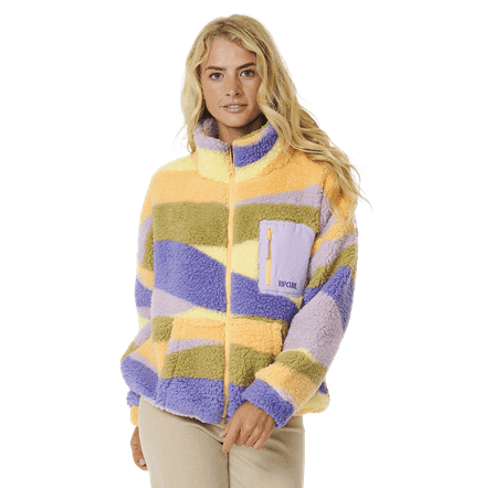 Rip Curl Sunrise Wavy Zip Fleece Jacket – Multi Colored Discounts and Cashback