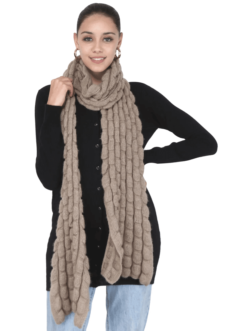 Unisex Pure Cashmere Cable Scarf Discounts and Cashback