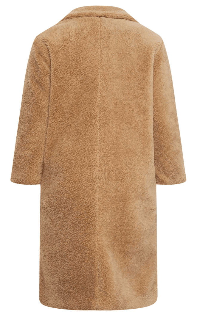 YOURS Plus Size Curve Camel Brown Teddy Maxi Coat Discounts and Cashback