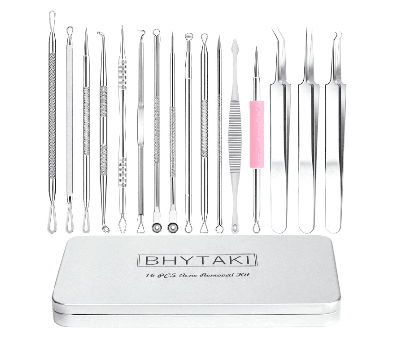 Blackhead Remover, 2023 Latest 16 PCS Pimple Popper, Acne Extractor, Blackhead Tool Kit for Blemish, 410 Premium Professional Stainless with Metal Box Discounts and Cashback