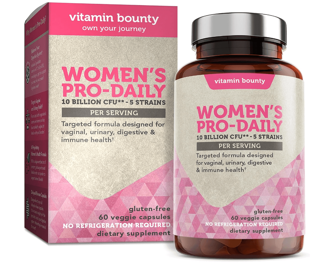 Vitamin Bounty Women's Pro Daily - Vaginal Probiotic & Prebiotic & pH Balance, Probiotics for Women Vaginal Health Discounts and Cashback