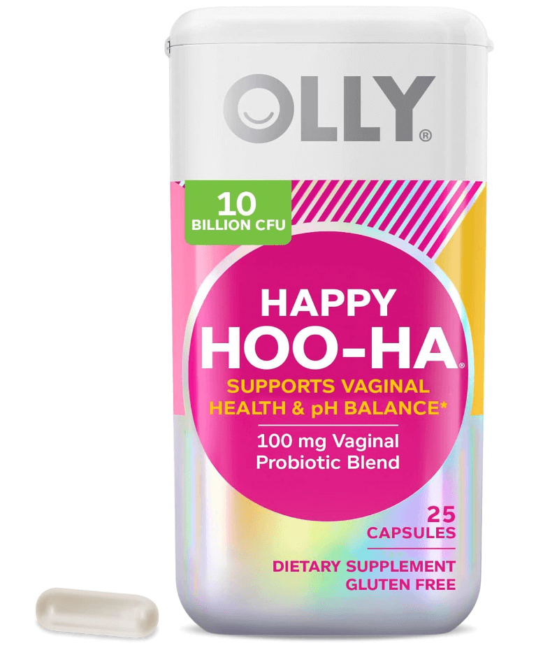 OLLY Happy Hoo-Ha Capsules, Probiotic for Women, Vaginal Health and pH Balance, 10 Billion CFU, Gluten Free Discounts and Cashback