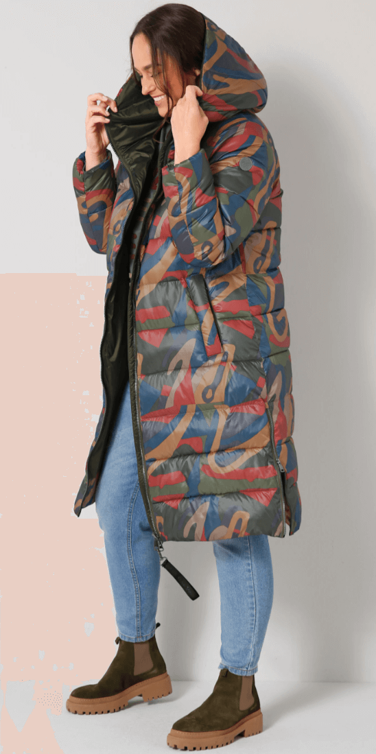 GREEN GOOSE - Warm Coat with Fashionable Quilting Discounts and Cashback