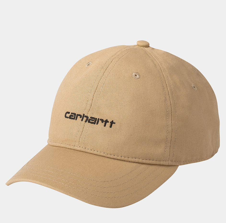 Carhartt Fashionable WIP Canvas Script Cap - Dusty H. Brown Discounts and Cashback