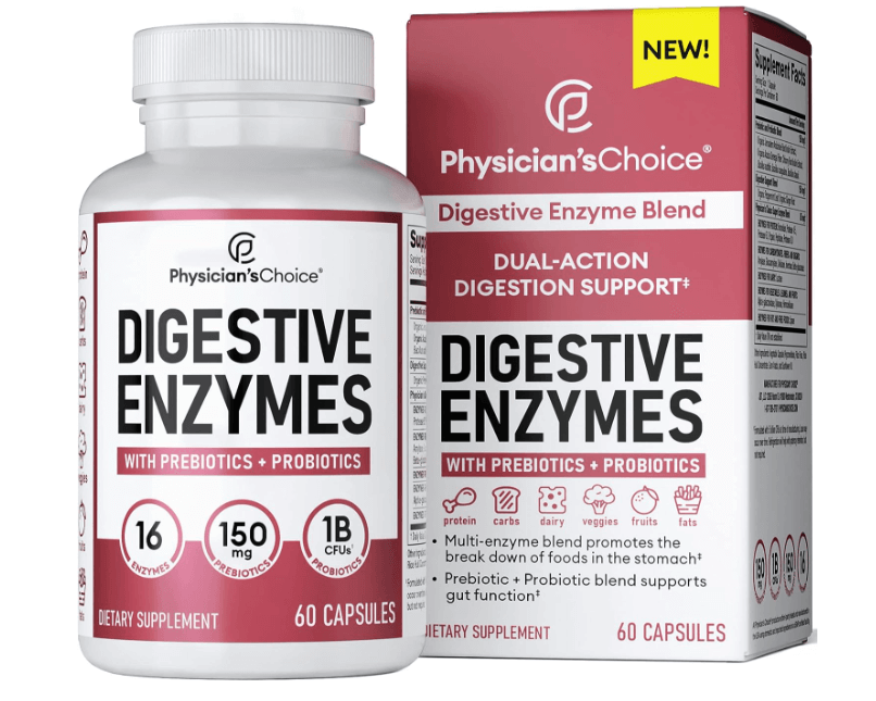 Physician's CHOICE Digestive Enzymes - Multi Enzymes, Organic Prebiotics & Probiotics for Digestive Health & Gut Health Discounts and Cashback