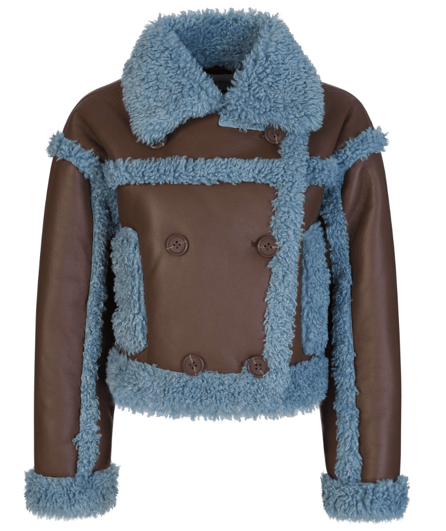 Stand Studio Brown/Blue Kristy Jacket Discounts and Cashback