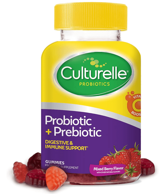 Culturelle Daily Probiotic Gummies for Women & Men, Berry Flavor, 52 Count, Naturally-Sourced Daily Probiotic + Prebiotic for Digestive Health, Non-GMO & Vegan Discounts and Cashback