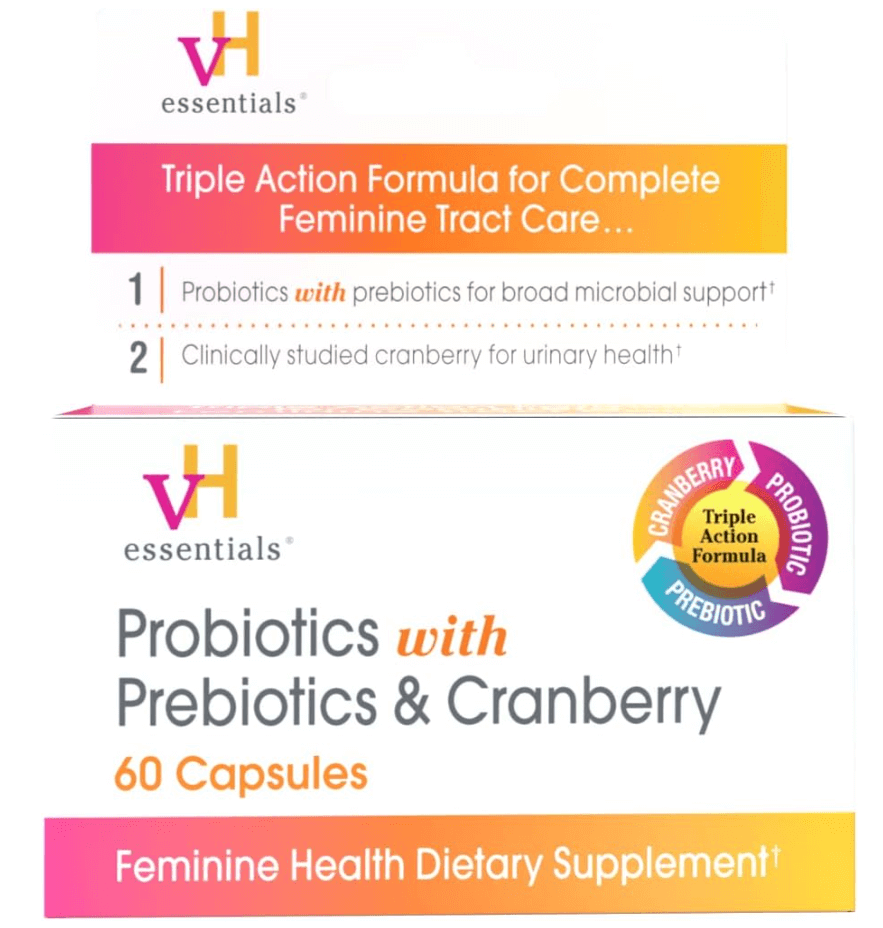vH essentials Probiotics with Prebiotics and Cranberry Feminine Health Supplement Discounts and Cashback