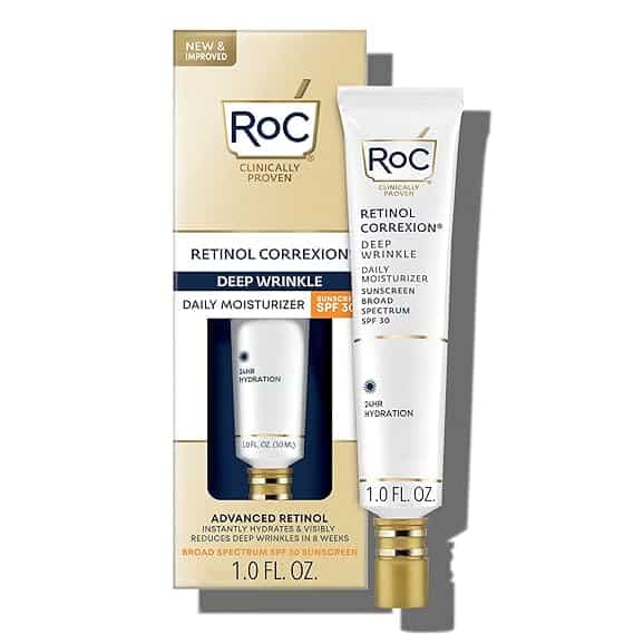 RoC Retinol Correxion Deep Wrinkle Daily Face Moisturizer with Sunscreen SPF 30 Discounts and Cashback