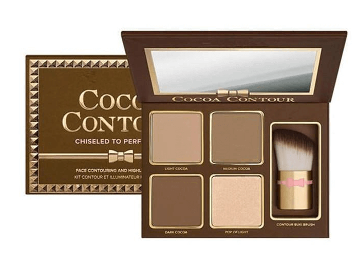 COCOA Contour Kit 4Colors Bronzers Highlighters Powder Palette Nude Color Shimmer Stick Cosmetics Chocolate Eyeshadow with Brush Discounts and Cashback