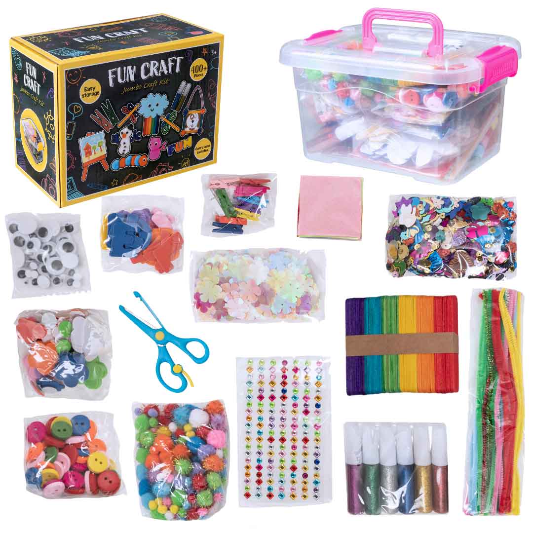 Jumbo Arts & Crafts Supplies Kit With Storage Box Discounts and Cashback