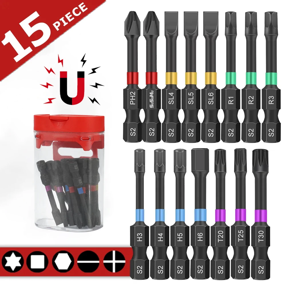 15PCS Magnetic Screwdriver Heads Set Discounts and Cashback