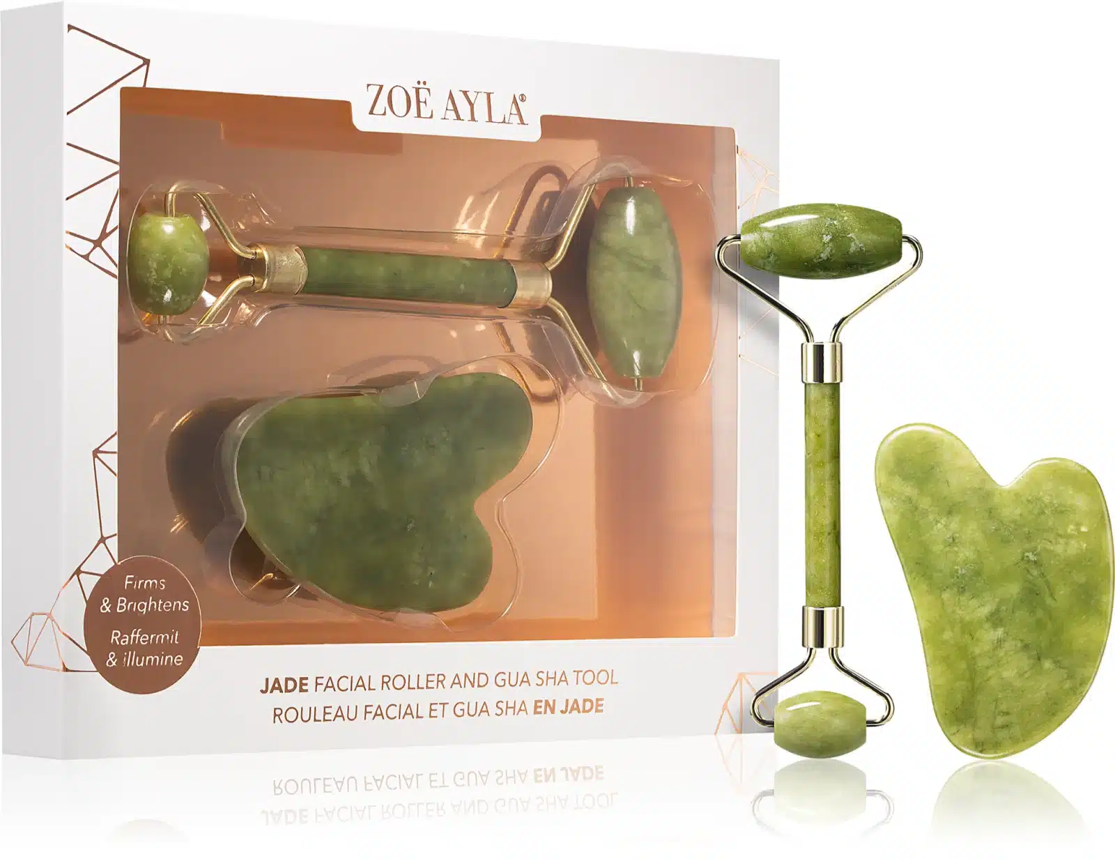 Zoe Ayla Jade Facial Roller And Gua Sha Tool Discounts and Cashback