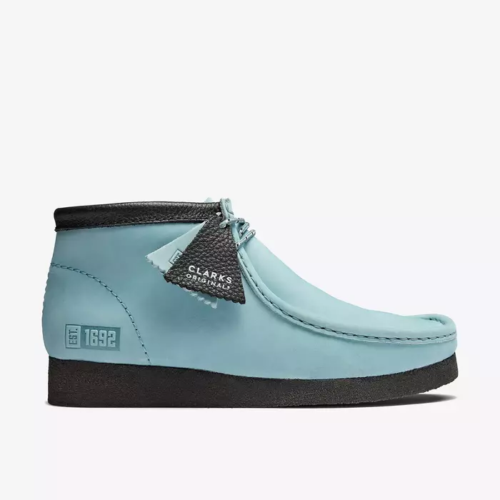 Clarks Wallabee Boot Light Blue Discounts and Cashback