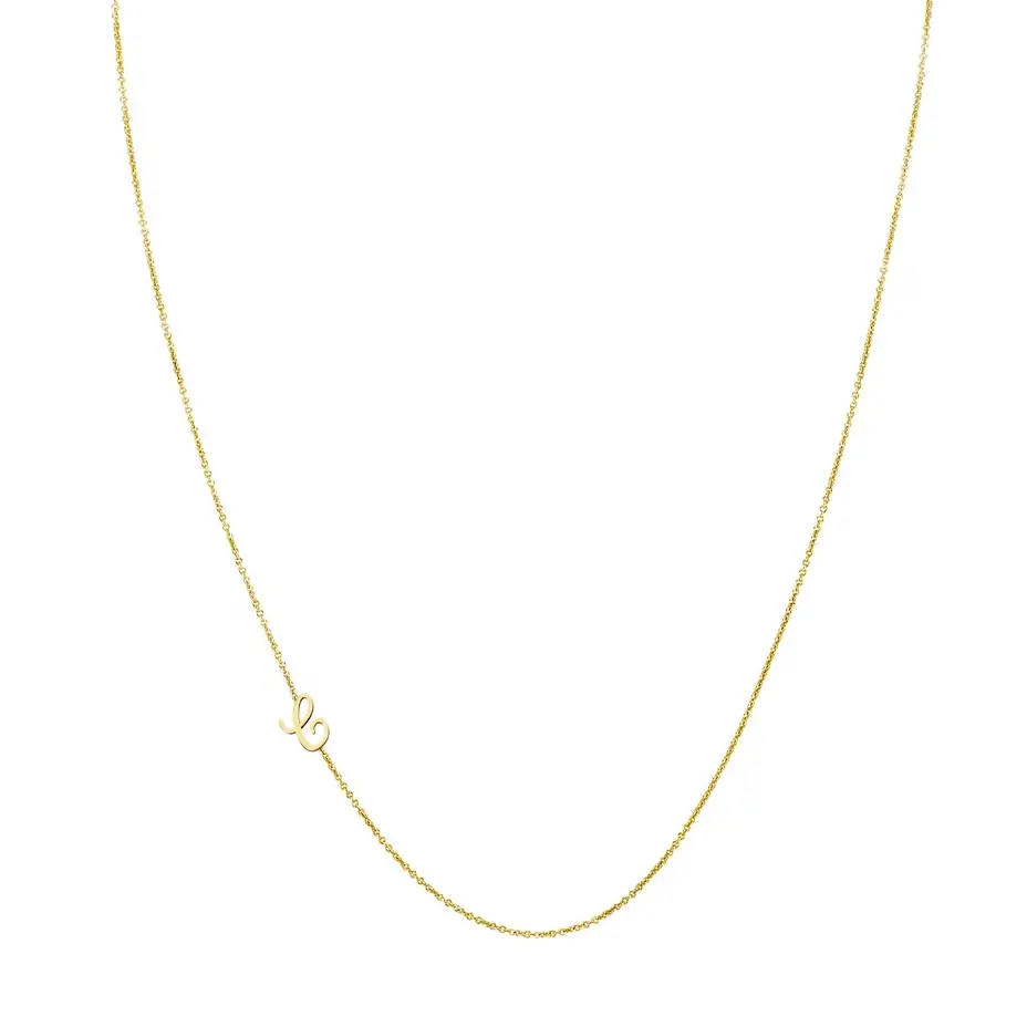 Amelia Asymmetrical Initial Necklace Discounts and Cashback