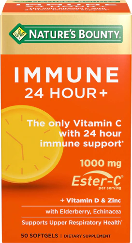 Nature’s Bounty Immune 24 Hour + Vitamin D & Zinc -- 1000 mg - 50 Softgels Discounts and Cashback