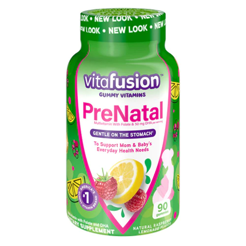 Vitafusion PreNatal Gummy Vitamins Natural Raspberry Lemonade - 90 Gummies