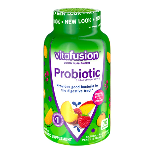 Vitafusion Probiotic Natural Raspberry Peach & Mango -- 5 billion CFU - 70 Gummies Discounts and Cashback