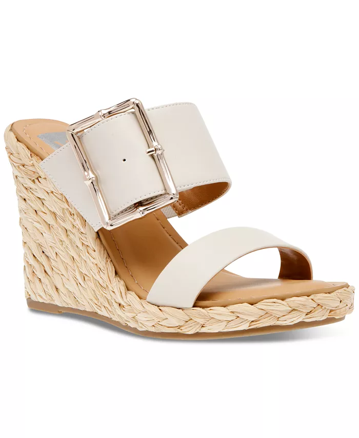 DV Dolce Vita Women's Leelee Buckle Strap Espadrille Wedge Sandals Discounts and Cashback