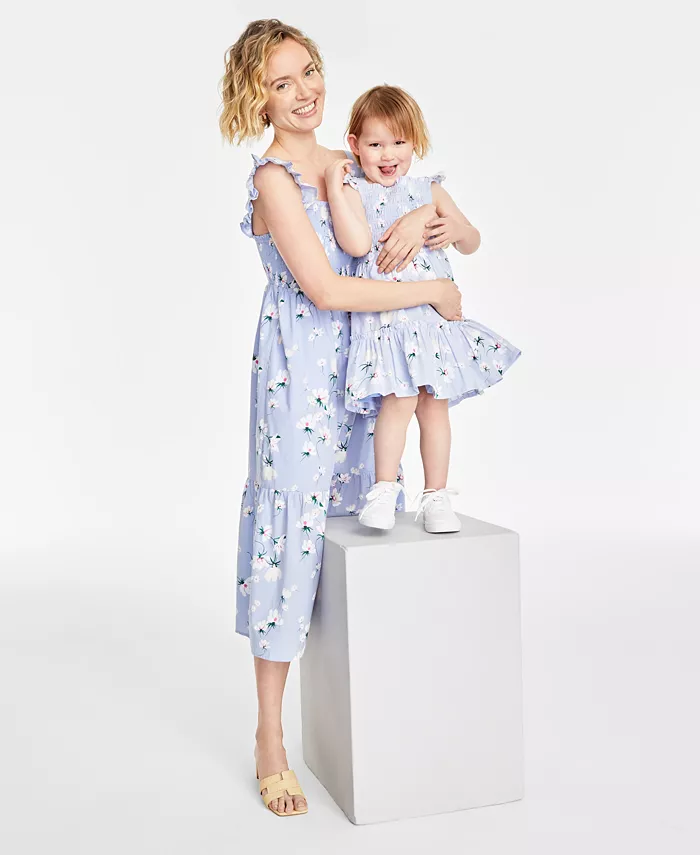 On 34th Mommy and Me Cotton Smocked Midi Dress, Created for Macy's Discounts and Cashback