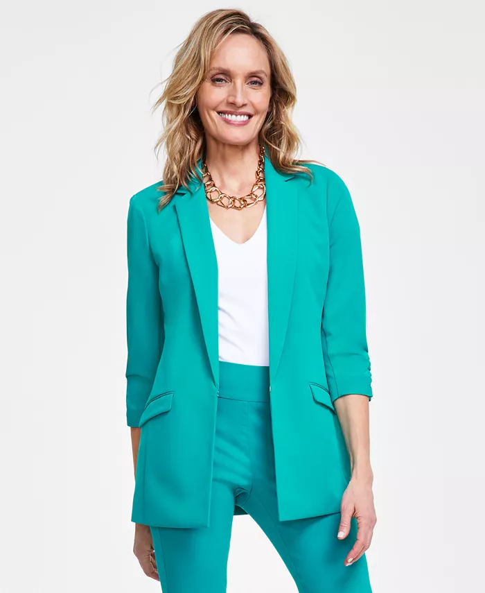 I.N.C. International Concepts Women's Menswear Blazer, Created for Macy's Discounts and Cashback