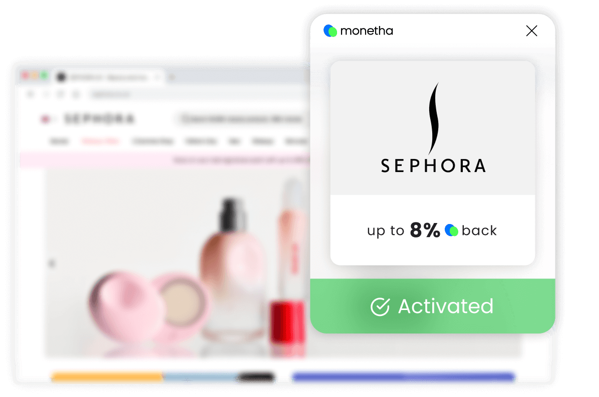 activated cashback - Monetha
