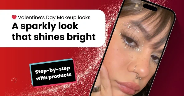 Valentine’s Day Makeup looks A sparkly look that shines bright